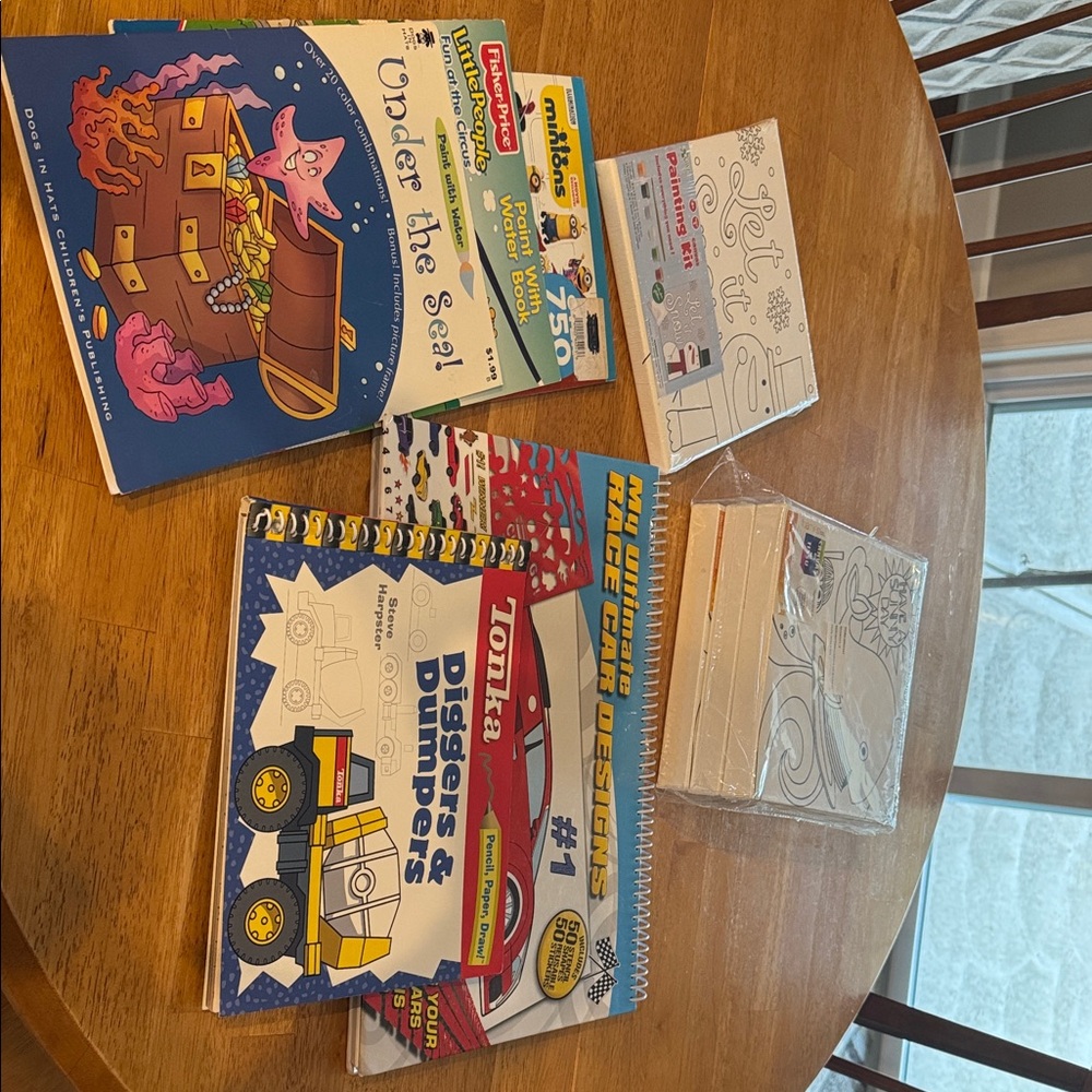Tonka Coloring & Activity Book Set with Blue, Yellow, Red Covers